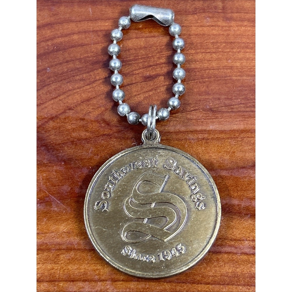 Vintage Southwest Savings & Loan Los Angeles, CA Keychain - California CA